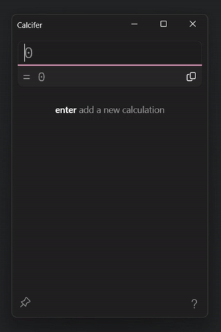 A short demo typing math into Calcifer and seeing the result as we type